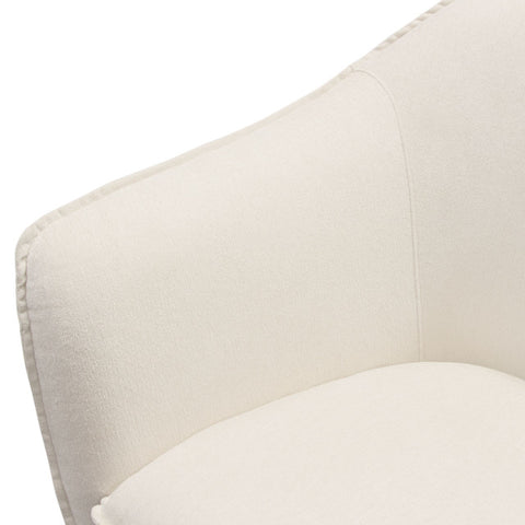 Status Accent Chair, Cream Fabric With Black Powder Coated Metal Leg By Diamond Sofa