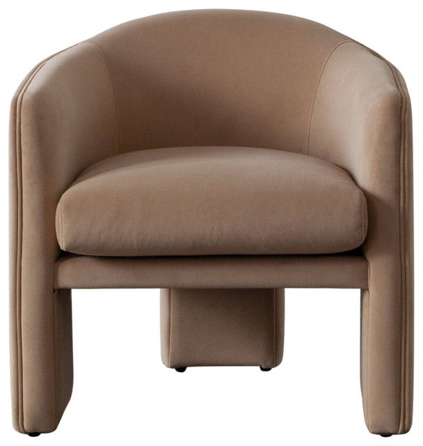 Leyah Accent Chair in Camel Performance Velvet By Diamond Sofa
