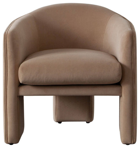 Leyah Accent Chair in Camel Performance Velvet By Diamond Sofa