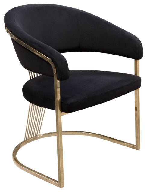 Solstice Dining Chair, Black Velvet By Diamond Sofa