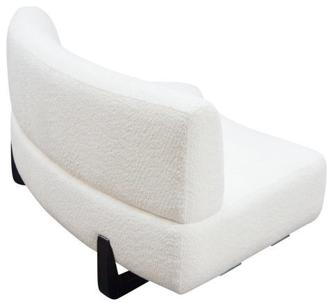 Vesper Curved Armless Sofa, White By Diamond Sofa