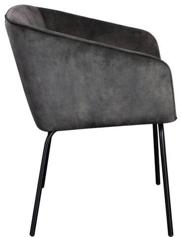 Avery Set of (2) Dining Chairs in Textured Grey Velvet By Diamond Sofa