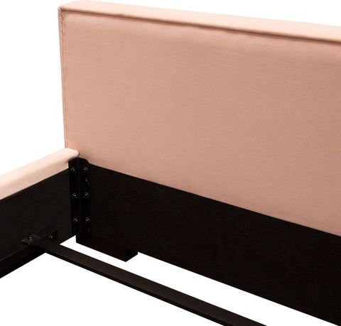 Venus Vertical Channel Tufted Bed, Velvet, Blush Pink, Eastern King By Diamond Sofa