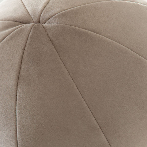 Set of (2) 10" Round Accent Pillows in Mink Tan Velvet By Diamond Sofa