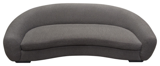 Pascal Sofa in Charcoal Boucle Textured Fabric w/ Contoured Arms & Back By Diamond Sofa