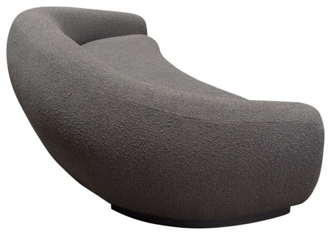 Pascal Sofa in Charcoal Boucle Textured Fabric w/ Contoured Arms & Back By Diamond Sofa