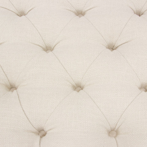 Mateo Black Powder Coat Metal Large Linen Tufted Bench - Desert Sand Linen By Diamond Sofa