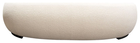 Pascal Sofa in Bone Boucle Textured Fabric Contoured Arms & Back By Diamond Sofa