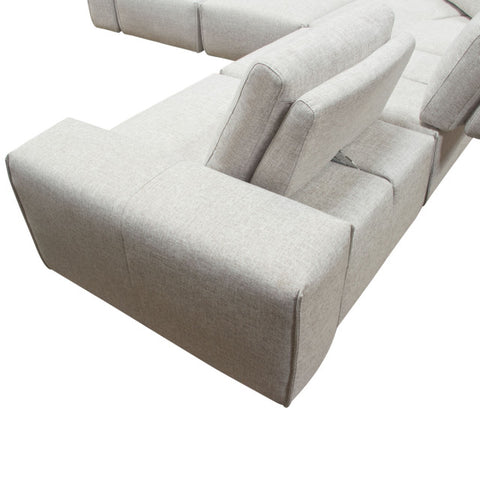 Jazz Modular 5-Seater Corner Sectional Backrests in Light Brown Fabric By Diamond Sofa