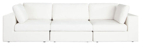 Muse 3PC Modular Sofa in Mist White Performance Fabric By Diamond Sofa