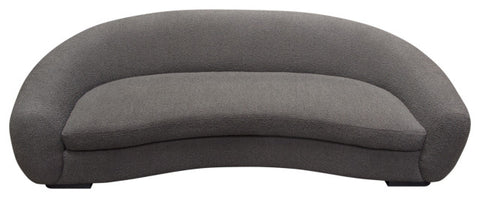 Pascal Sofa in Charcoal Boucle Textured Fabric Contoured Arms & Back By Diamond Sofa