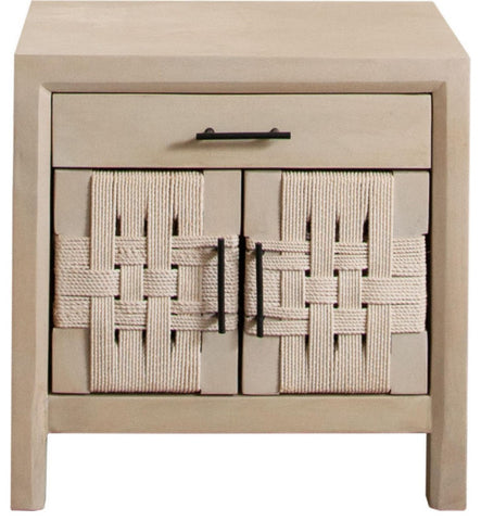 Palm Mango Wood 2-Door, 1-Drawer End Table By Diamond Sofa