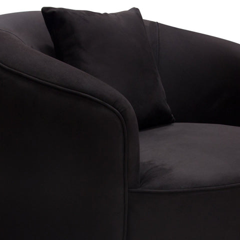 Raven Chair, Black Suede Velvet By Diamond Sofa