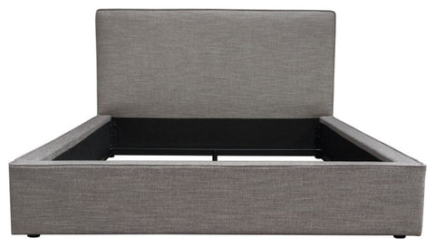 Cloud 43" Low Profile Eastern King Bed in Grey Fabric By Diamond Sofa