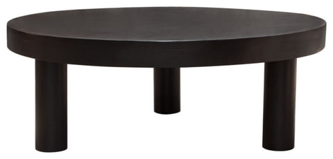 Rune 42" Round Cocktail Table in Black Finish By Diamond Sofa