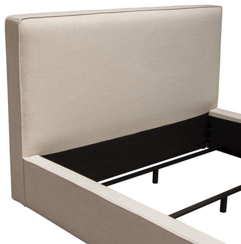 Cloud 43" Low Profile Eastern King Bed in Sand Fabric By Diamond Sofa