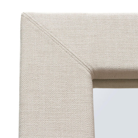 Luxe Free-Standing Mirror in Sand Linen Fabric By Diamond Sofa