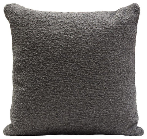 Set of (2) 16 Square Accent Pillows in Charcoal Boucle Textured Fabric by By Diamond Sofa