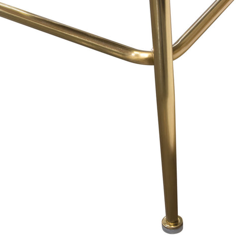 Lilly Set of 2 Counter Height Chairs, Gray Velvet With Brushed Gold Metal Legs By Diamond Sofa