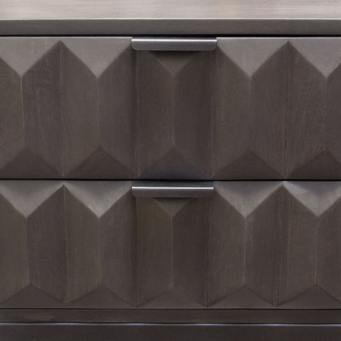 Spectrum 2-Drawer Accent Table, Smoke Gray Finish By Diamond Sofa