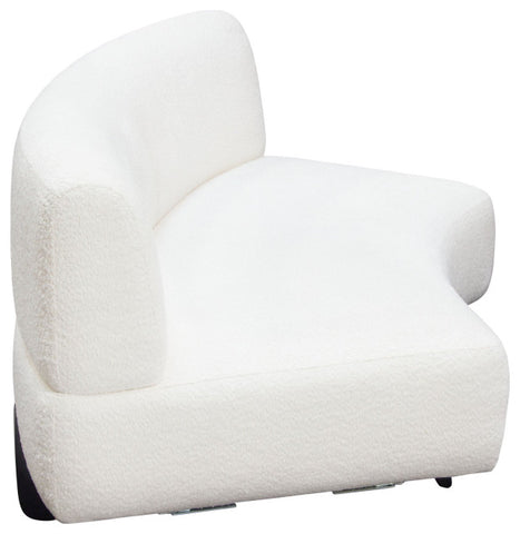 Vesper Curved Armless Sofa, White By Diamond Sofa