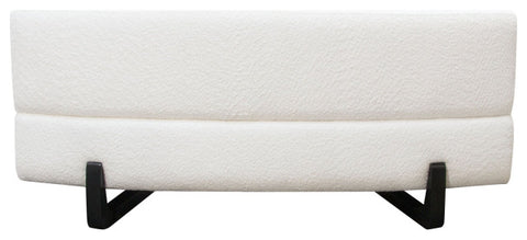 Vesper Curved Armless Sofa, White By Diamond Sofa