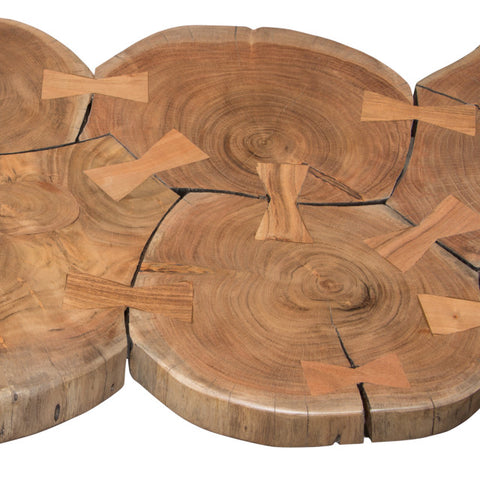 Joss Natural Acacia Live Edge Rectangle Cocktail Table Black Hairpin Legs By Diamond Sofa