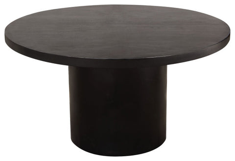 Rune 54" Round Dining Table With Iron Pedestal Base, Black By Diamond Sofa