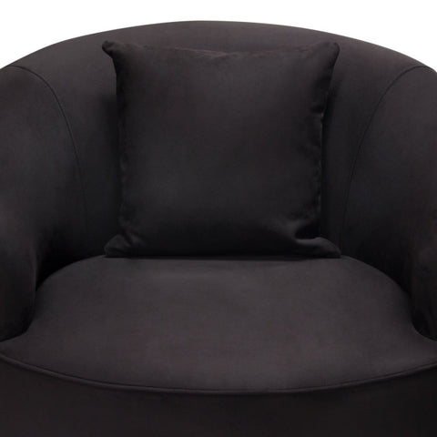 Raven Chair, Black Suede Velvet By Diamond Sofa