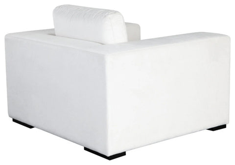 Muse Accent Chair in Mist White Performance Fabric By Diamond Sofa