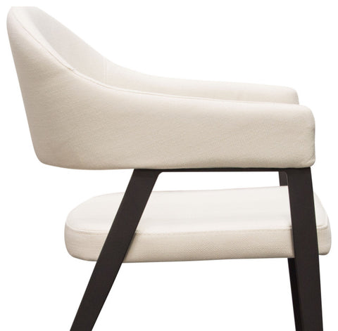 Adele Dining Accent Chairs, Set of 2, Cream Fabric, Metal Frame By Diamond Sofa