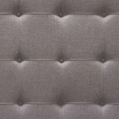 Madison Ave Tufted Wing Eastern King Bed in Light Grey Button Tufted Fabric By Diamond Sofa