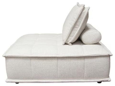 Platform 3-Piece Square Modular Lounger in Light Sand Fabric By Diamond Sofa