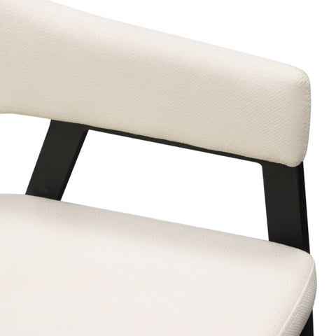 Adele Dining Accent Chairs, Set of 2, Cream Fabric, Metal Frame By Diamond Sofa