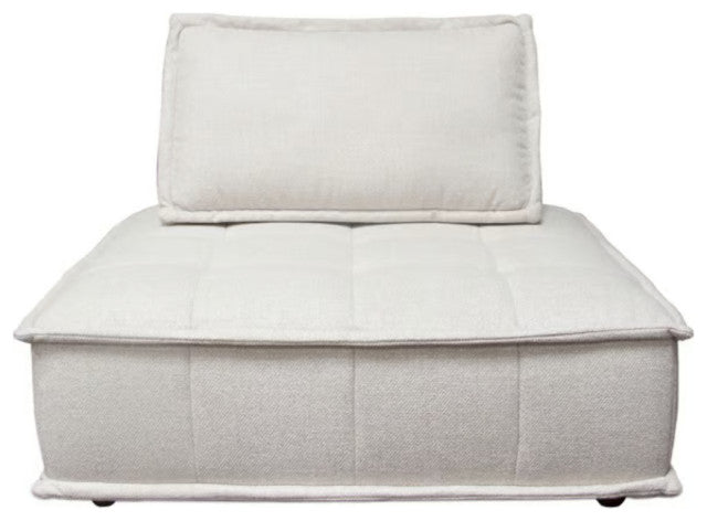 Platform 3-Piece Square Modular Lounger in Light Sand Fabric By Diamond Sofa