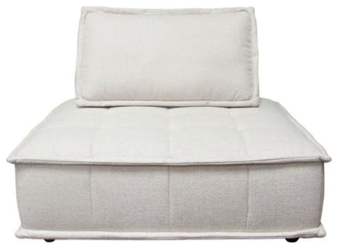 Platform 3-Piece Square Modular Lounger in Light Sand Fabric By Diamond Sofa