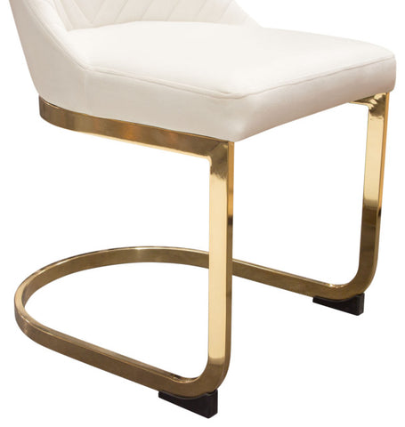 Vogue Set of (2) Dining Chairs in Cream Velvet By Diamond Sofa