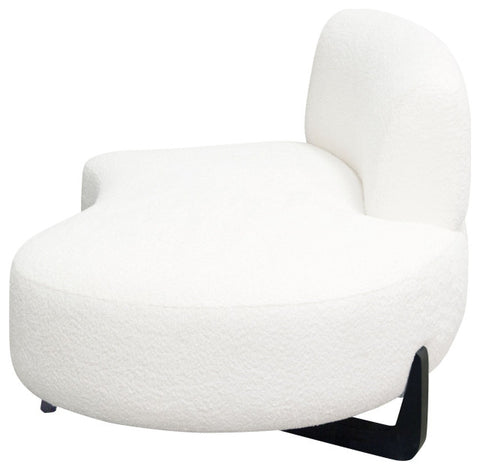 Vesper Curved Armless Right Chaise, White By Diamond Sofa