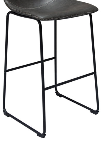 Theo 2 Bar Height Chairs, Weathered Gray By Diamond Sofa