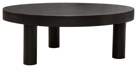 Rune 42" Round Cocktail Table in Black Finish By Diamond Sofa