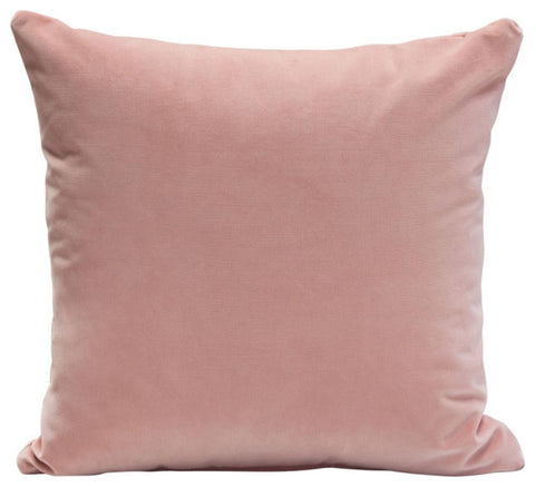 Set of (2) 16 Square Accent Pillows in Blush Pink Velvet By Diamond Sofa