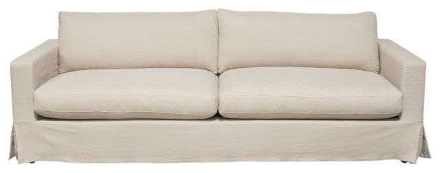 Savannah Slip-Cover Sofa in Sand Natural Linen By Diamond Sofa