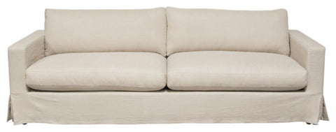 Savannah Slip-Cover Sofa in Sand Natural Linen By Diamond Sofa