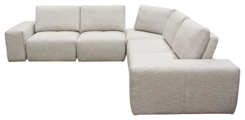 Jazz Modular 5-Seater Corner Sectional Backrests in Light Brown Fabric By Diamond Sofa