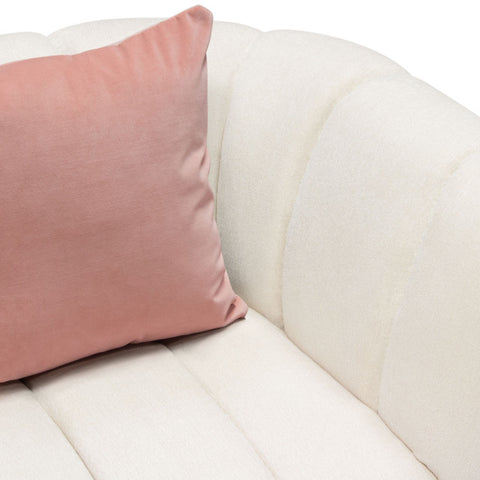Venus Cream Fabric Chair Contrasting Pillows & Gold Finished Metal Base By Diamond Sofa