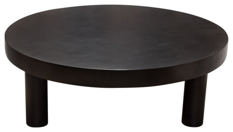 Rune 42" Round Cocktail Table in Black Finish By Diamond Sofa
