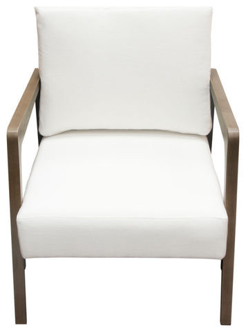 Blair Accent Chair in White Fabric By Diamond Sofa