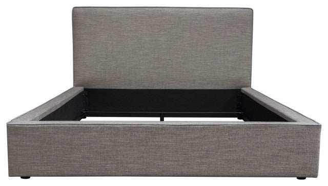 Cloud 43" Low Profile Eastern King Bed, Gray Fabric By Diamond Sofa