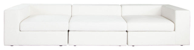 Muse 3PC Modular Sofa in Mist White Performance Fabric By Diamond Sofa