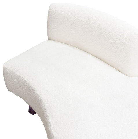 Vesper Curved Armless Right Chaise, White By Diamond Sofa